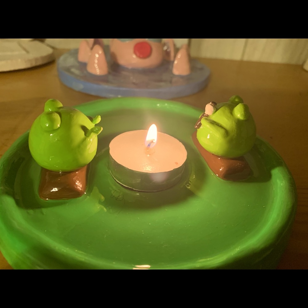 Frog campfire teacup candle holder DIY